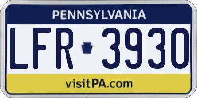 PA license plate LFR3930