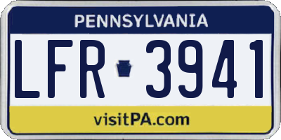 PA license plate LFR3941