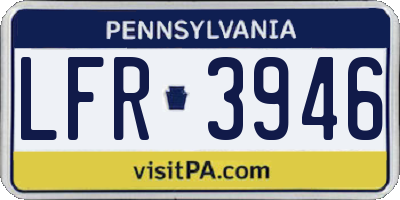 PA license plate LFR3946