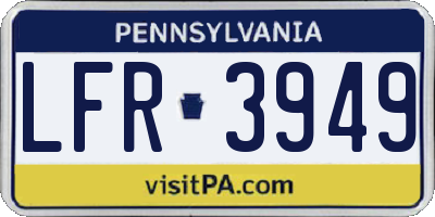 PA license plate LFR3949