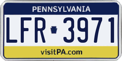 PA license plate LFR3971