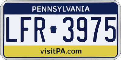PA license plate LFR3975