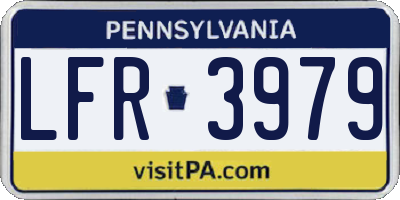 PA license plate LFR3979