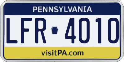 PA license plate LFR4010