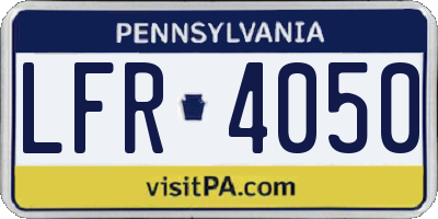 PA license plate LFR4050