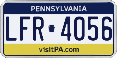 PA license plate LFR4056