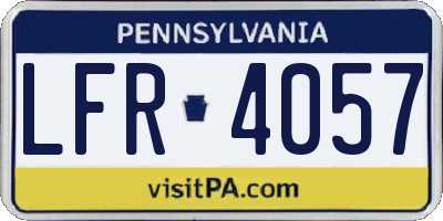 PA license plate LFR4057