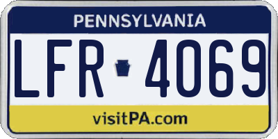PA license plate LFR4069