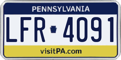 PA license plate LFR4091