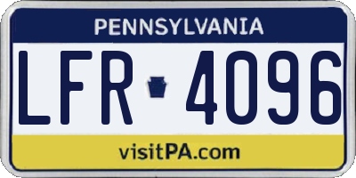 PA license plate LFR4096
