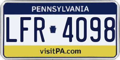 PA license plate LFR4098