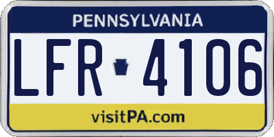 PA license plate LFR4106