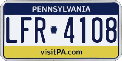 PA license plate LFR4108