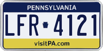 PA license plate LFR4121