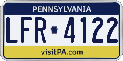 PA license plate LFR4122