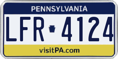 PA license plate LFR4124