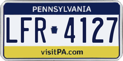 PA license plate LFR4127