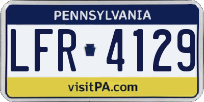 PA license plate LFR4129