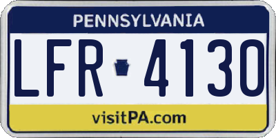 PA license plate LFR4130