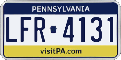 PA license plate LFR4131