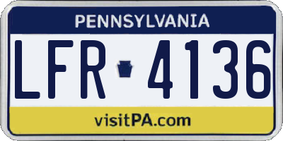 PA license plate LFR4136