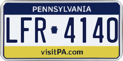 PA license plate LFR4140