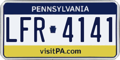 PA license plate LFR4141