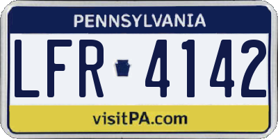 PA license plate LFR4142
