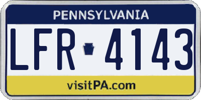 PA license plate LFR4143