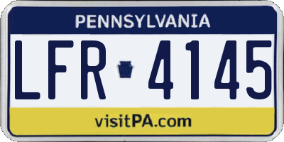 PA license plate LFR4145