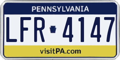 PA license plate LFR4147