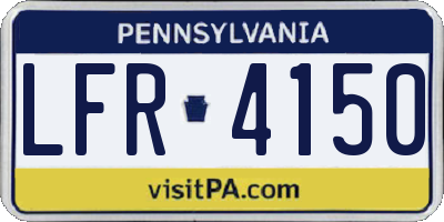 PA license plate LFR4150