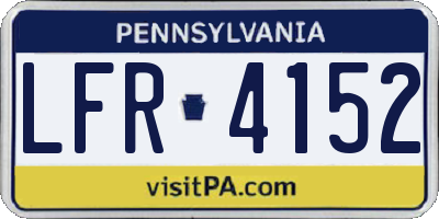 PA license plate LFR4152