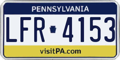 PA license plate LFR4153