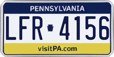 PA license plate LFR4156
