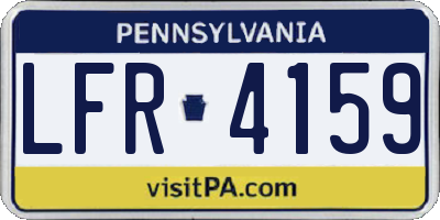 PA license plate LFR4159