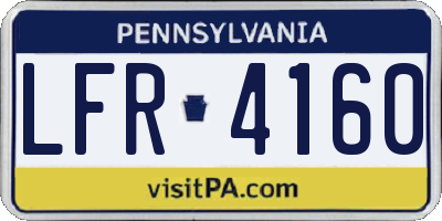PA license plate LFR4160