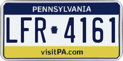PA license plate LFR4161