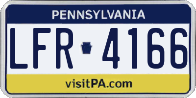PA license plate LFR4166