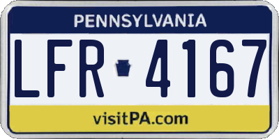 PA license plate LFR4167
