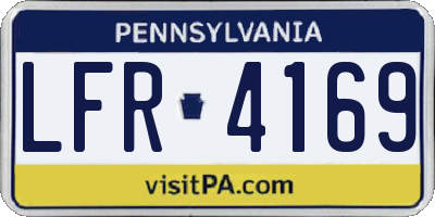 PA license plate LFR4169