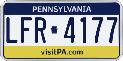 PA license plate LFR4177