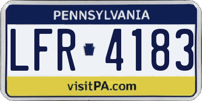 PA license plate LFR4183