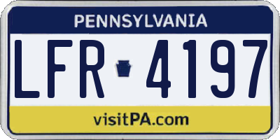 PA license plate LFR4197