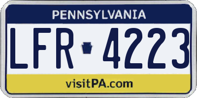 PA license plate LFR4223