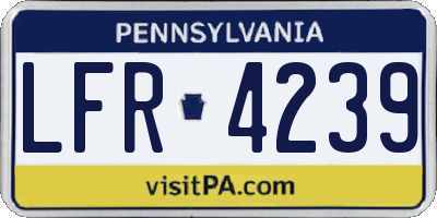 PA license plate LFR4239