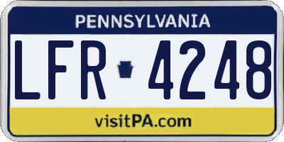 PA license plate LFR4248
