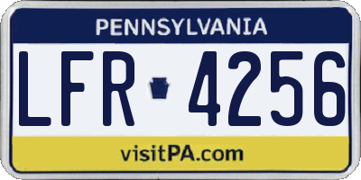 PA license plate LFR4256