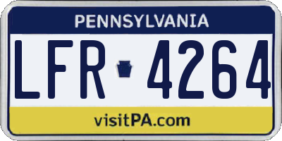 PA license plate LFR4264