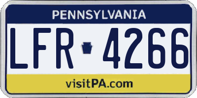 PA license plate LFR4266